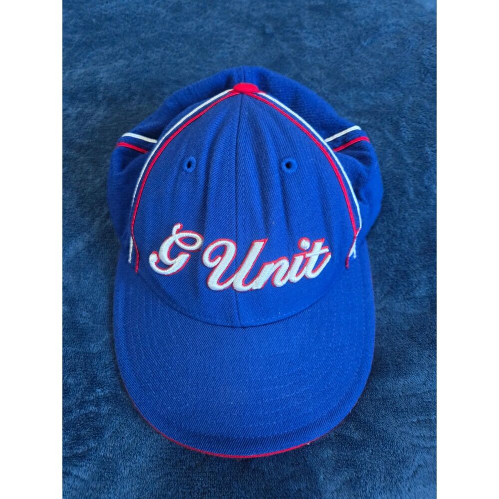 Reebok G-Unit Wool Fitted Hat Blue Red White Embroidered Y2K Hip Hop Cap